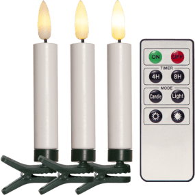 Flamme 10LED Vihreä valmistajalta Star Trading - Valot ovat valkoisia ja niiss&auml; on vihre&auml;t klipsit.