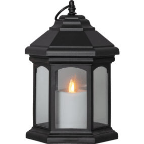 Lyhty Linta Musta valmistajalta Star Trading - Lintah Linta on valmistettu mustasta muovista ja sopii k&auml;ytett&auml;v&auml;ksi sek&auml; sis&auml;- ett&auml; ulkotiloissa.