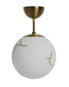 Bellagio Ø25 Messinki plafondi valmistajalta By Rydéns - Lasin ainutlaatuinen kuvio yhdess&auml; messinkidetailien kanssa luo ajattoman ilmeen, joka sopii yht&auml; hyvin niin moderneihin koteihin kuin klassisempiinkin ymp&auml;rist&ouml;ihin.