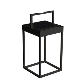 Portofino 30cm Musta aurinkokennolamppu valmistajalta Konstsmide - Portofino on moderni ladattava lyhty, jossa on minimalistinen muotoilu ulkokäyttöön.