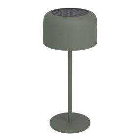 Roccanova 30cm Vihreä aurinkokennolamppu valmistajalta Eglo - Lamppu on helppo ladata aurinkopaneelin tai mukana tulevan USB-kaapelin kautta, ja siinä on kosketushimmennin, jossa on kolme kirkkaustasoa valaistuksen säätämiseksi tarpeen mukaan.