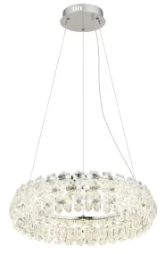Diann Ø60 Kromi kattovalaisin valmistajalta Globo Lighting - Med en diameter p&aring; 60 cm och en imponerande ljusstyrka p&aring; 4460 lumen ger den en kraftfull och j&auml;mn belysning.