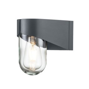 Porto 18cm Harmaa ulkovalo valmistajalta Elstead Lighting - Tillverkad av rostfritt st&aring;l i gr&aring; finish och glas, erbjuder den en robust och v&auml;dert&aring;lig konstruktion som &auml;r idealisk f&ouml;r fasader, entr&eacute;er och uteplatser.