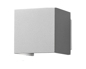 Illusion Box Harmaa ulkovalo valmistajalta Westal - Valmistettu anodisoidusta alumiinista ja jauhemaalattu alugr&aring; väri Valaisin on varustettu integroidulla LED-järjestelmällä, jossa on lämmin valkoinen värilämpötila ja säädettävä valokuvio (0-120°).