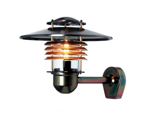 Arnäs Hapetettu kupari ulkovalo valmistajalta Westal - Arnin seinävalaisin on tyylikäs valaisin, jossa on monipuolinen valokuvio ja kirkas lasikupu, joka ympäröi valonlähdettä.