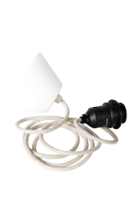 Tekstiilikattoriipus 2m Beige valmistajalta Alde & Lind - V&auml;ri "hiekka" on neutraali ja sopii kaikkiin kattovarjostimiin v&auml;rist&auml; riippumatta.