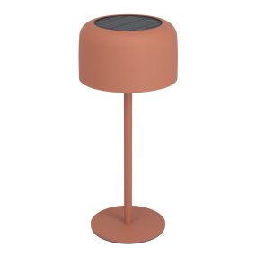 Roccanova 30cm PUNAINEN aurinkokennolamppu valmistajalta Eglo - Lamppu on helppo ladata aurinkopaneelin tai mukana tulevan USB-kaapelin kautta, ja siinä on kosketushimmennin, jossa on kolme kirkkaustasoa valaistuksen säätämiseksi tarpeen mukaan.