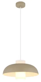 Lowe Ø38 Hiekka kattovalaisin valmistajalta Globo Lighting - Den runda sk&auml;rmen i matt sandf&auml;rgad metall ger ett elegant och tidl&ouml;st uttryck, medan den cylinderformade sk&auml;rmen i opalglas sprider ett mjukt och behagligt ljus.