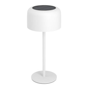Roccanova 30cm Valkoinen aurinkokennolamppu valmistajalta Eglo - Lamppu on helppo ladata aurinkopaneelin tai mukana tulevan USB-kaapelin kautta, ja siinä on kosketushimmennin, jossa on kolme kirkkaustasoa valaistuksen säätämiseksi tarpeen mukaan.