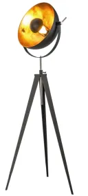 Bowy Musta lattiavalaisin valmistajalta Globo Lighting - &nbsp;Bowy &auml;r det perfekta valet f&ouml;r dig som vill kombinera stil och funktion &ndash; en golvlampa som skapar en inbjudande och modern atmosf&auml;r i ditt hem.