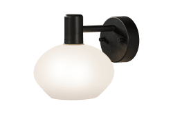 Elba Ø15 Musta kylpyhuoneen valaisin valmistajalta Aneta Lighting - Elba-seinävalaisin on moderni kylpyhuonevalaisin, joka sopii täydellisesti peilin päälle tai sen viereen.