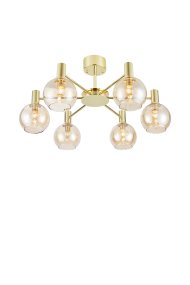 Ambra Ø75 Messinki valmistajalta Markslöjd - Ambra on suuri ja vaikuttava kattovalaisin, jossa on messinginkuosinen runko.