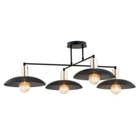 Spirit 100cm Musta plafondi valmistajalta Emibig Lighting - N&auml;m&auml; teolliset kattovalaisimet huokuvat luonnetta ja yhdist&auml;v&auml;t metalliset elementit minimalistiseen eleganssiin.
