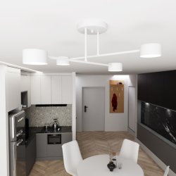 Halo Ø60 Valkoinen plafondi valmistajalta Emibig Lighting - Halo &ndash; T&auml;ss&auml; poikkeuksellisessa valaistuksessa on moderni ja minimalistinen muotoilu.