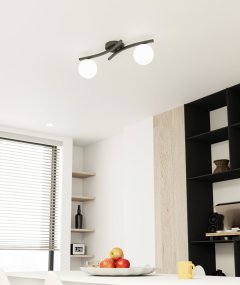 Opus 60cm Valkoinen plafondi valmistajalta Emibig Lighting - Yksinkertainen muoto ja opaalilasikuvut antavat huoneeseen pehmeytt&auml; ja keveytt&auml;, kun taas lamppu levitt&auml;&auml; miellytt&auml;v&auml;&auml;, hajavaloa.