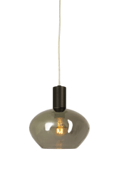 Bell Ø15 Savun värinen ikkunavalaisin valmistajalta Aneta Lighting - Valmistettu mustasta metallista, ja pyöreä varjostin on savulasia, joka antaa pehmeän ja miellyttävän hehkun.