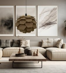 Carpatica Ø60 Ruskea tahra kattovalaisin valmistajalta Aneta Lighting - Valaisimen korkeus on säädettävissä, kokonaiskorkeus on vähintään 60 cm ja enimmäiskorkeus 280 cm.