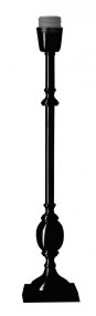 Charlstone 50cm Svart lampunjalka valmistajalta Hallbergs - Charlstone &auml;r en elegant lampfot i metall med en klassisk och tidl&ouml;s design.