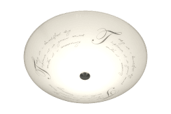 Skrift Ø42 Valkoinen plafondi valmistajalta Aneta Lighting - Skrift on klassinen valkoista lasia.