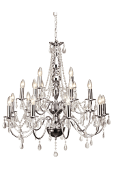 Chateau Ø82 Kromi kattovalaisin valmistajalta Aneta Lighting - Kattokuppi on kromattua metallia, jossa on koukkuripustus ja riviliitin.