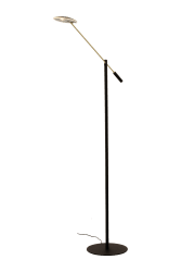 Cadiz Musta lattiavalaisin valmistajalta Aneta Lighting - Integroitu LED-valolähde, joka antaa miellyttävän lämpimän valkoisen valon.