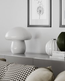 Mira Mushroom 30cm Valkoinen valmistajalta By Rydéns - Tutustu Mira Mushroomin kauneuteen ja anna sen ainutlaatuisen vieh&auml;tyksen kultata huoneesi jokaisella valon ja varjon muutoksella.