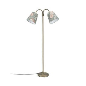 Amy Messinki lattiavalaisin valmistajalta PR Home - Amy s&auml;teilee yksinkertaista ja klassista tyyli&auml; messingist&auml; ja langasta valmistettujen lampunjalkojen ansiosta.