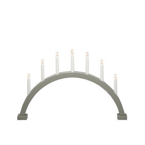 Arch 7 Lights Matt Grey/Green valmistajalta Konstsmide - S&auml;hk&ouml;inen kynttil&auml;njalka tyylikk&auml;&auml;n kaaren muodossa ja 7 kynttil&auml;&auml;.