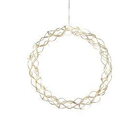 LED-kranssi Ø45 Kulta valmistajalta Konstsmide - Koristeellinen LED-seppele, joka levitt&auml;&auml; kotiin l&auml;mmint&auml; ja lumoavaa hehkua.