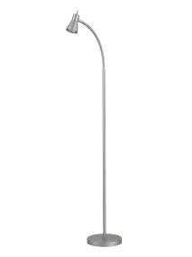 Boden Hopea lattiavalaisin valmistajalta Aneta Lighting - Boden-lattiavalaisimella on tyylik&auml;s ja toimiva muotoilu, joka tekee siit&auml; t&auml;ydellisen lukuvalaisimeksi sohvan tai lempituolin viereen.