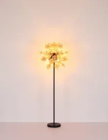 Udo Keltainen lattiavalaisin valmistajalta Globo Lighting - Ge ditt hem en modern och extravagant touch med Udo golvlampa &ndash; en perfekt kombination av design, funktion och atmosf&auml;riskt ljus.