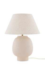 Lorenzo 46cm Beige pöytävalaisin valmistajalta Globen Lighting - K&auml;sintehty rakenne antaa jokaiselle lampulle luonnollisen ja eloisan ilmeen, kun taas beigenv&auml;rinen tekstiilivarjostin luo pehme&auml;n ja kodikkaan tunnelman.