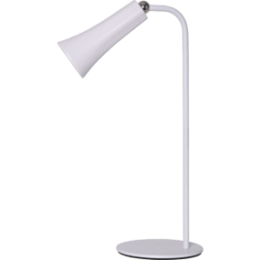 Functional 38cm Valkoinen Siirrettävä valmistajalta Star Trading - Käytännöllinen kannettava ladattava monitoiminen LED-pöytävalaisin, joka on varustettu kolmen tyyppisellä magneettipidikkeellä: pöytäteline, pidike ja seinäteline.