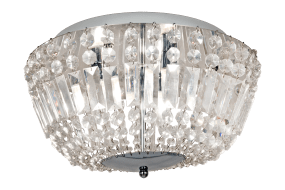 Giovanna Ø38 Kromi kylpyhuoneen valaisin valmistajalta Aneta Lighting - Giovanna on tyylikäs kromi kylpyhuoneen katto, jossa on kauniit lasiprismat.