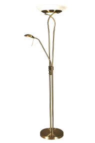 Cannes Antiikki messinki lattiavalaisin valmistajalta Aneta Lighting - Cannes on klassinen ylävalaisin lattiavalaisin, jossa on nykyaikainen muotoilu antiikkimessingistä.