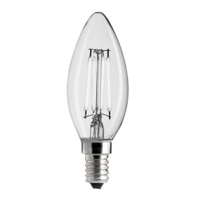 LED E14 Kruunukynttilälamppu 4W 2700K Himmennettävä Läpinäkyvä valmistajalta Unison - 