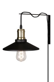 Disc 40cm Musta valmistajalta Globen Lighting - Disc on elegantti seinävalaisin, jossa on teollinen muotoilu.