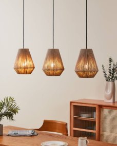 Alderney 90cm Luonto kattovalaisin valmistajalta Eglo - Säädettävien johtojen ja lämpimän valon ansiosta valaisin luo kodikkaan ja tyylikkään tunnelman.