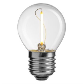 LED E27 pallolamppu 1W 2700K Läpinäkyvä valmistajalta Unison - 