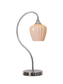 Amalfi 50cm Aprikoosi pöytävalaisin valmistajalta PR Home - Amalfi-p&ouml;yt&auml;valaisimessa on elegantti ja ajaton muotoilu, jonka ominaispiirre on pehme&auml; ja lumikellosta inspiraationsa saanut.