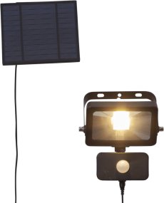 Powerspot Musta aurinkokennolamppu valmistajalta Star Trading - Aurinkokennon seinävalaisin PIR- ja hämäräanturilla.