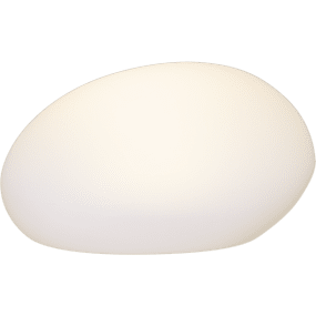 Globy 13cm Valkoinen aurinkokennolamppu valmistajalta Star Trading - Moderni ja tyylik&auml;s aurinkokennokoriste valkoisen kiven muodossa.