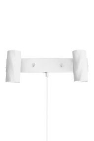 Hubble Valkoinen lukulamppu valmistajalta Globen Lighting - Hubble-seinävalaisin on moderni seinävalaisin, jossa on kaksi putkimaista ja uurrettua metallivarjostinta.