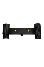 Hubble Musta lukulamppu valmistajalta Globen Lighting - Hubble-seinävalaisin on moderni seinävalaisin, jossa on kaksi putkimaista ja uurrettua metallivarjostinta.