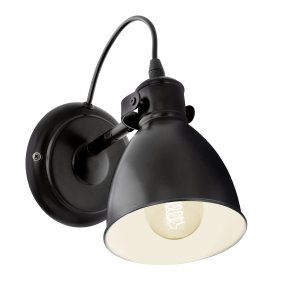 Priddy 22cm Musta valmistajalta Eglo - Priddy-sein&auml;valaisin on tyylik&auml;s mustasta metallista valmistettu valaisin, jossa on klassinen teollinen muotoilu.
