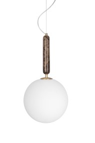 Torrano Ø30 Ruskea marmori kattovalaisin valmistajalta Globen Lighting - Kivi on luonnonmateriaali, jonka marmoroinnin v&auml;ri ja s&auml;vyt vaihtelevat ja luovat ainutlaatuisen kuvion jokaiselle valaisimelle.