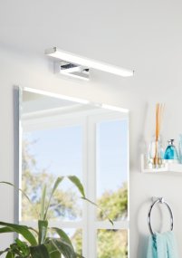 Pandella 40cm Kromi valmistajalta Eglo - Valaisimessa on elegantti kromipinta ja integroitu LED, joka tarjoaa kirkasta, valkoista valoa 4000K:n v&auml;ril&auml;mp&ouml;tilassa ja 900 lumenin valovirralla.