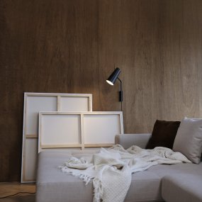 Pallas 38cm Musta seinävalaisin valmistajalta Dyberg Larsen - Pallan mustametalliseinävalaisin on moderni ja tyylikäs valaistusratkaisu.