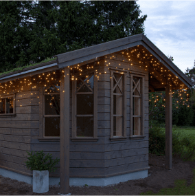 Jääpuikkovalosarja Shiny Warm White 24m Musta valmistajalta Star Trading - Silmukka on noin 24 metri&auml; pitk&auml; ja siin&auml; on kolme eri pituutta, 15, 35 ja 55 cm.