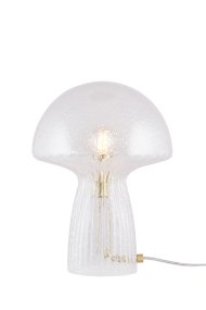 Fungo 30cm Läpinäkyvä pöytävalaisin valmistajalta Globen Lighting - Fungo-sienivalaisin on kaunis p&ouml;yt&auml;valaisin, joka on valmistettu suupuhalletusta lasista ja jonka jalassa on uurrettuja yksityiskohtia.